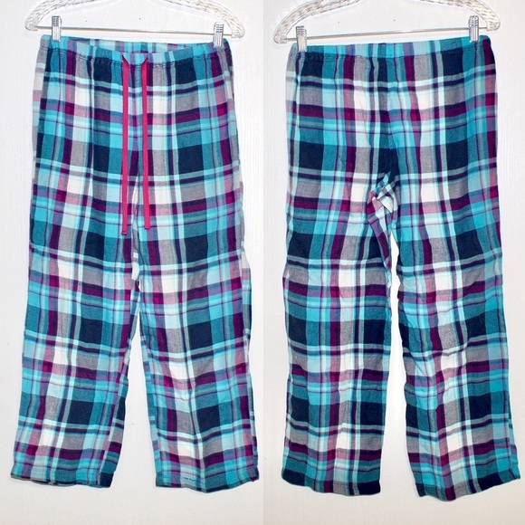 NAUTICA Sleepwear Plaid Multi-Colored Pajama Bottoms 100% Cotton - Size Small - Picture 2 of 8